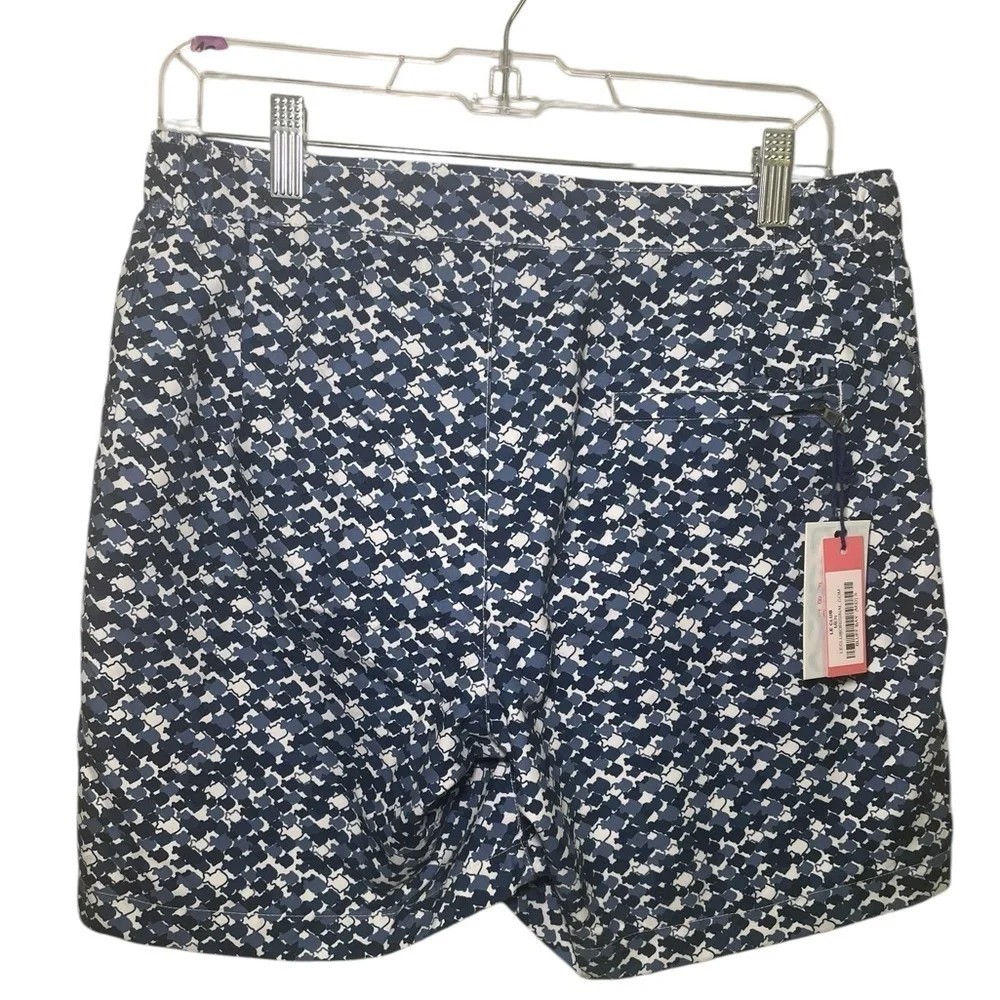 Le Club New Men’s Blue Fish Swim Trunks Size Small